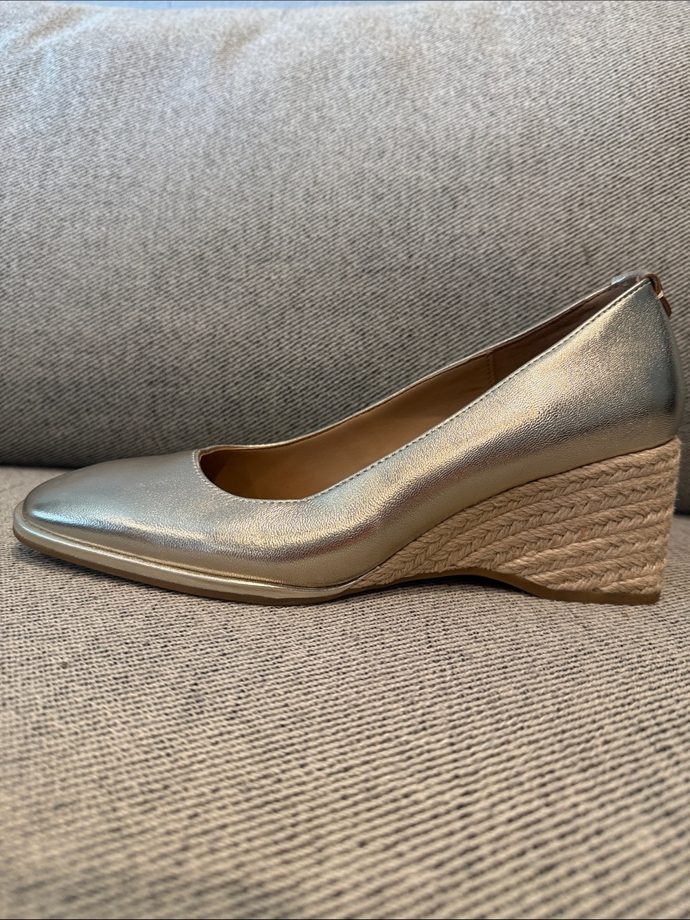 AEROSOLS - Metallic Gold Wedge Espadrille Pumps - Women's